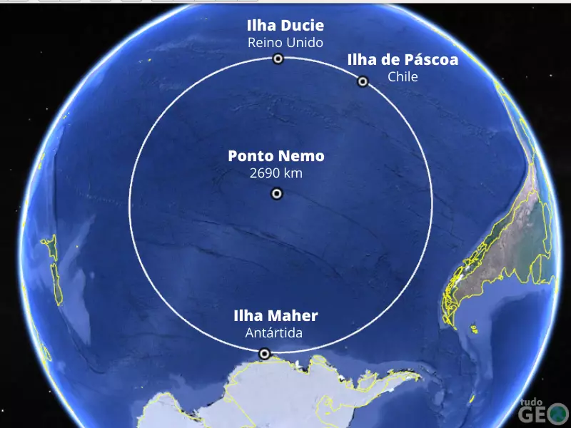 Curiosidades Geográficas: O Ponto Nemo é o local mais isolado da Terra.