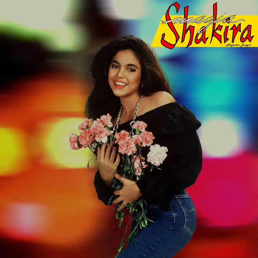 Capa do primeiro álbum de Shakira, "Magia".